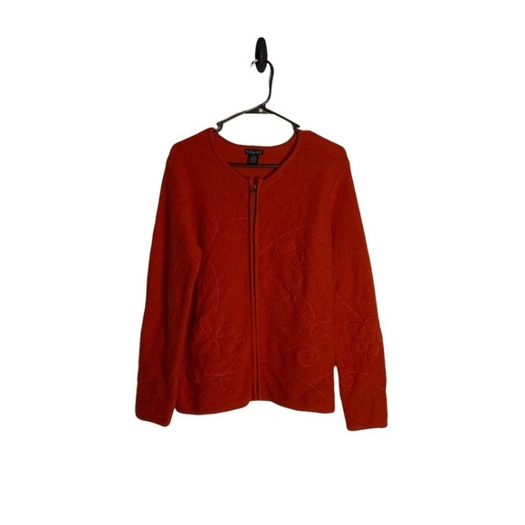 Tally Ho Women’s Orange Medium 100% Wool Sweater - Picture 1 of 5